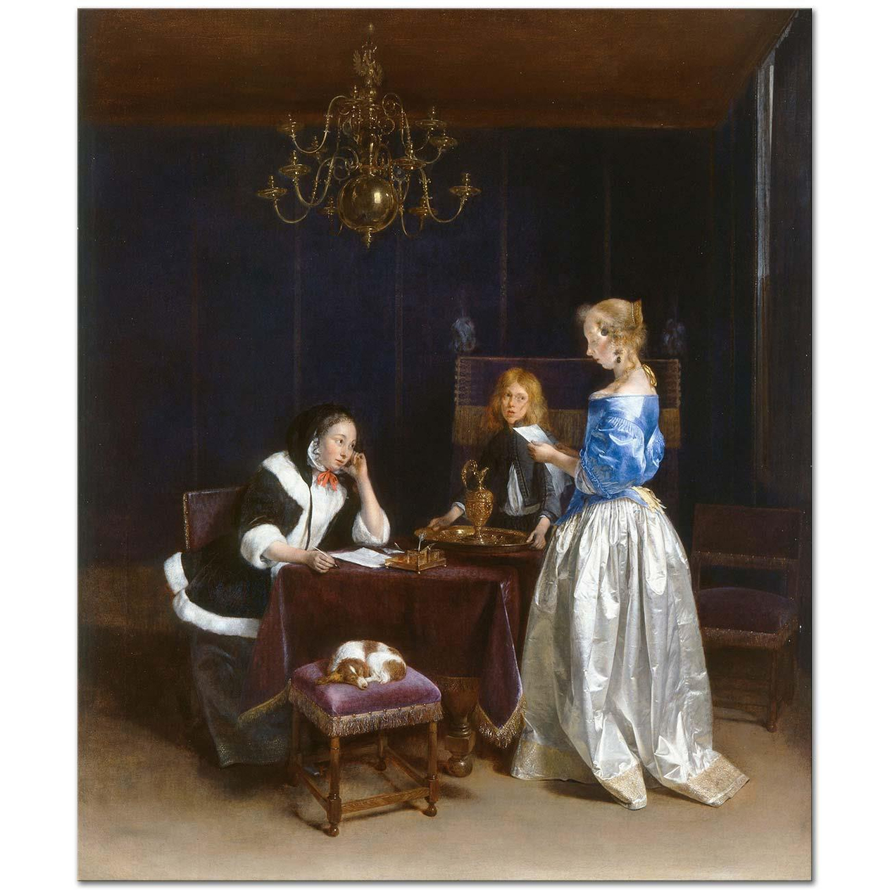 Gerard ter Borch Mektup Kanvas Tablo