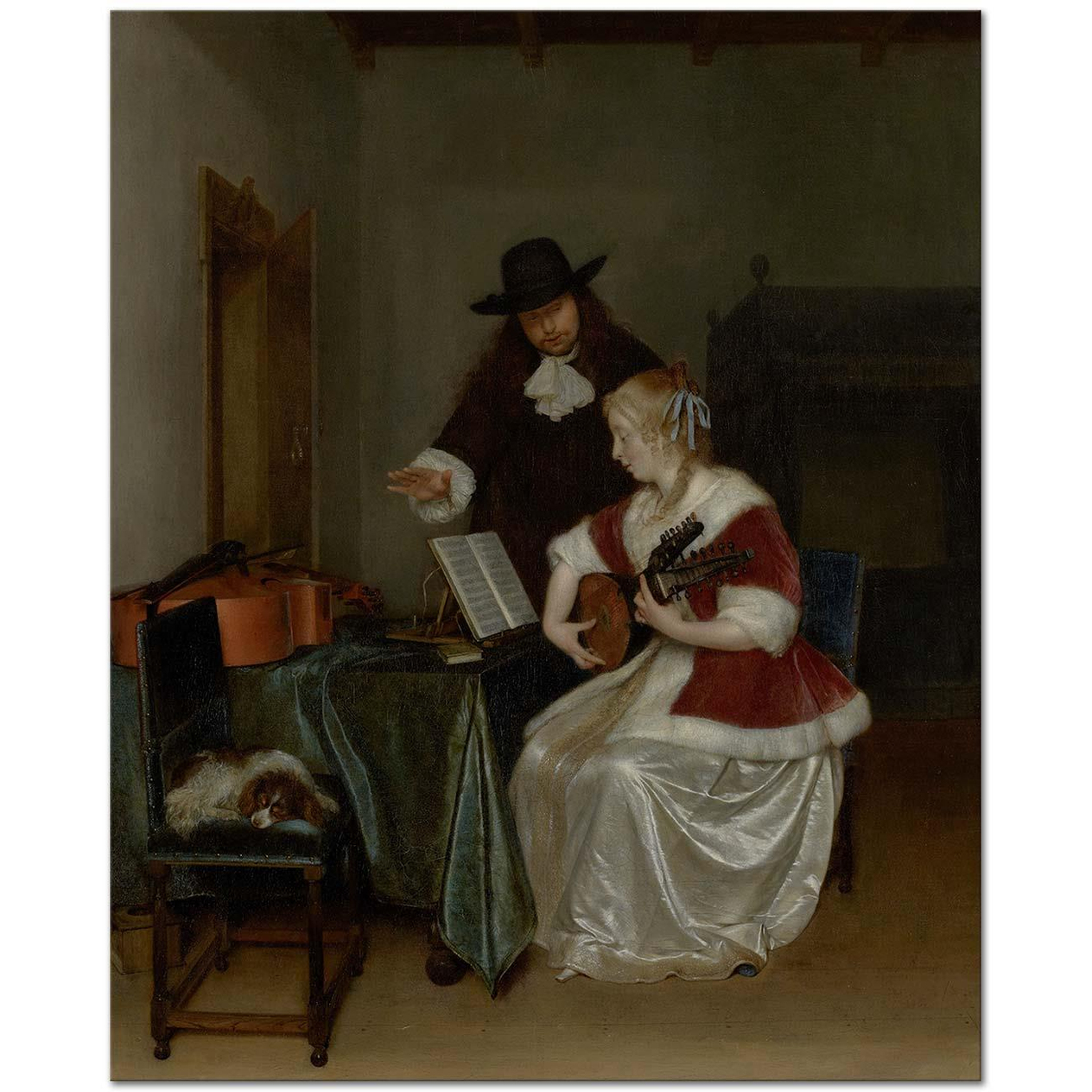 Gerard ter Borch The Music Lesson Art Print