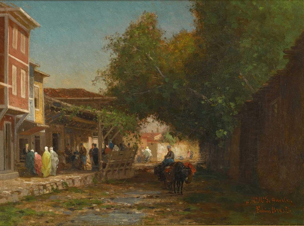A Turkish Street by Germain Fabius Brest