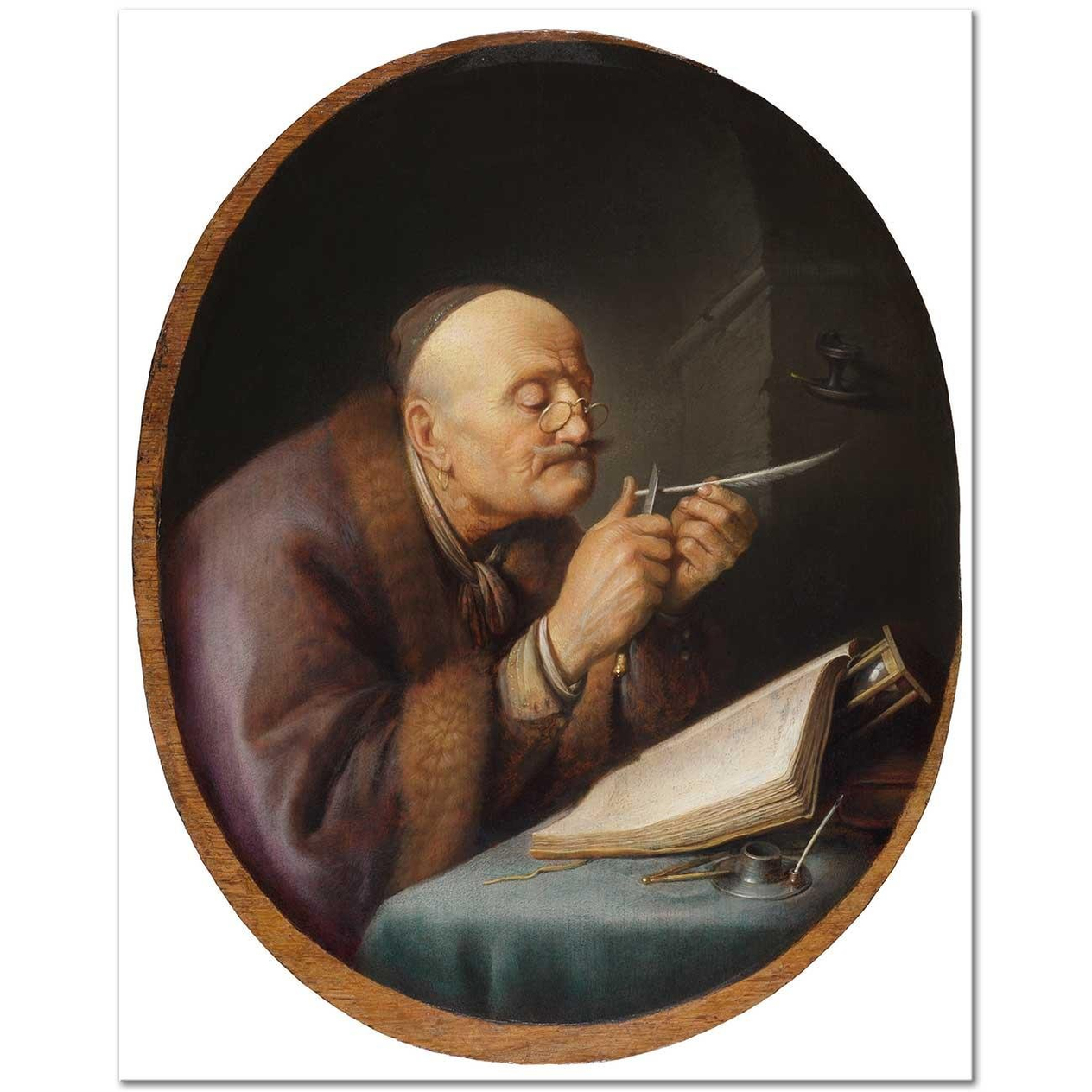 Scholar Sharpening a Quill by Gerrit Dou