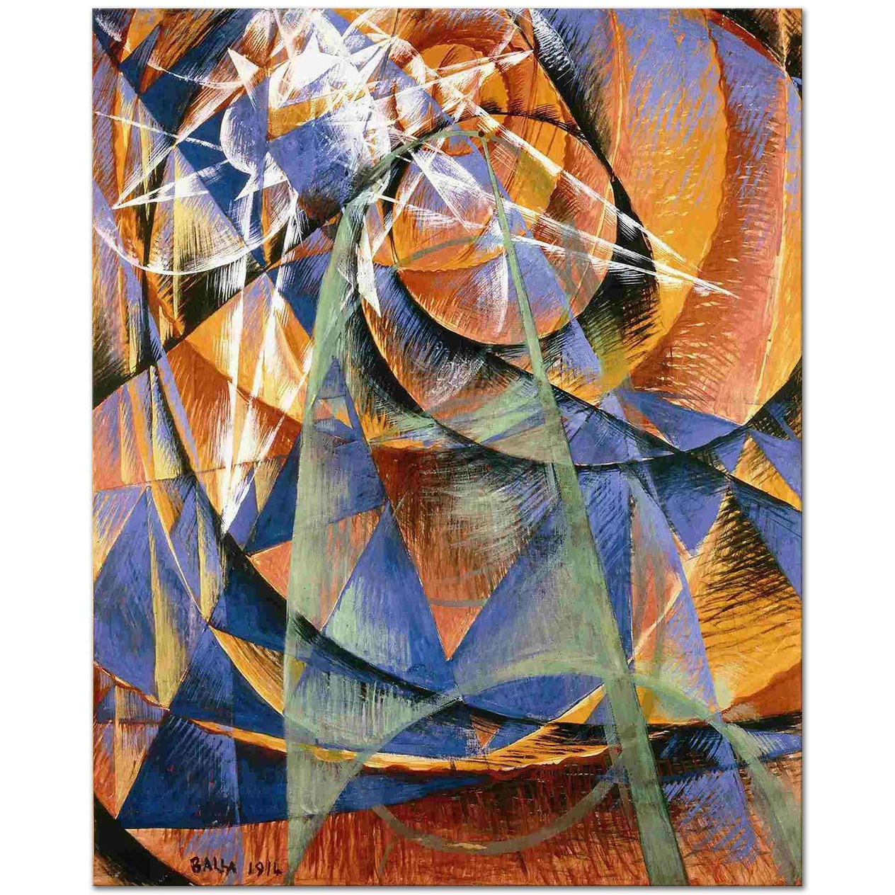 Giacomo Balla Merkür ve Güneş Kanvas Tablo