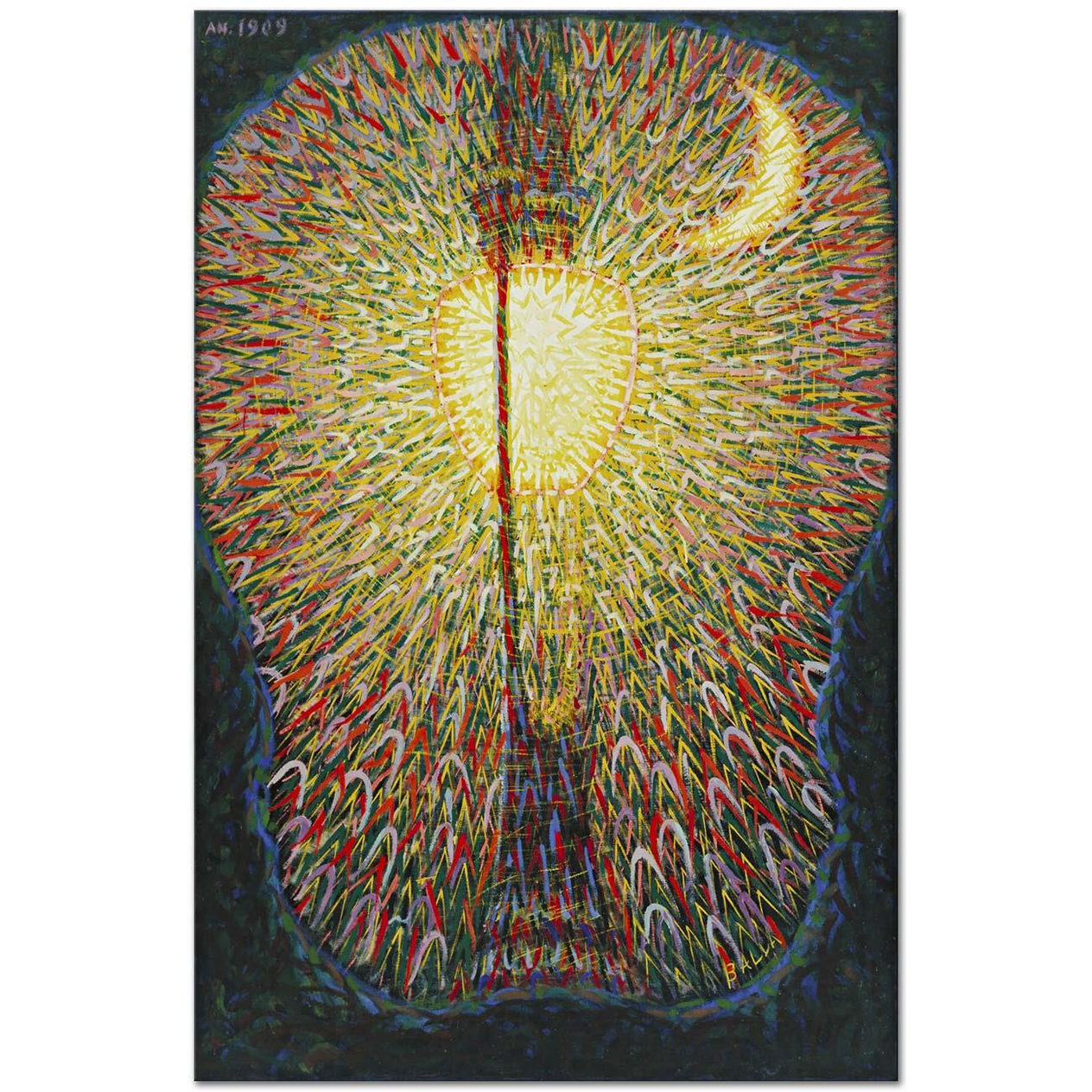 Giacomo Balla Şehir Işıkları Kanvas Tablo