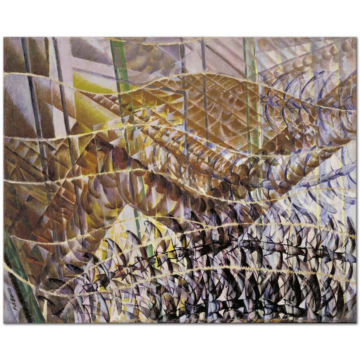 Giacomo Balla Hareketin Değişken Yolları Kanvas Tablo