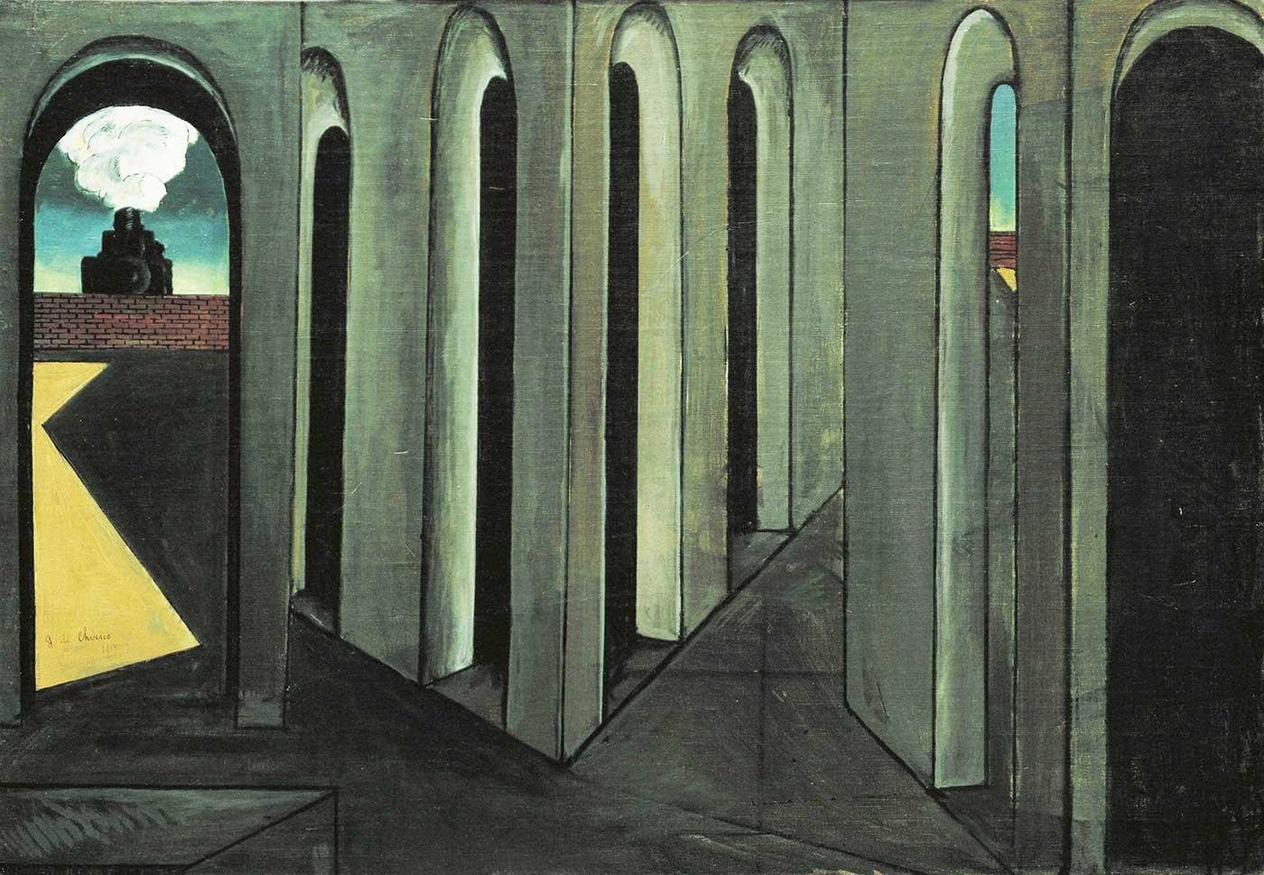 Giorgio de Chirico Endişeli Yolculuk Kanvas Tablo