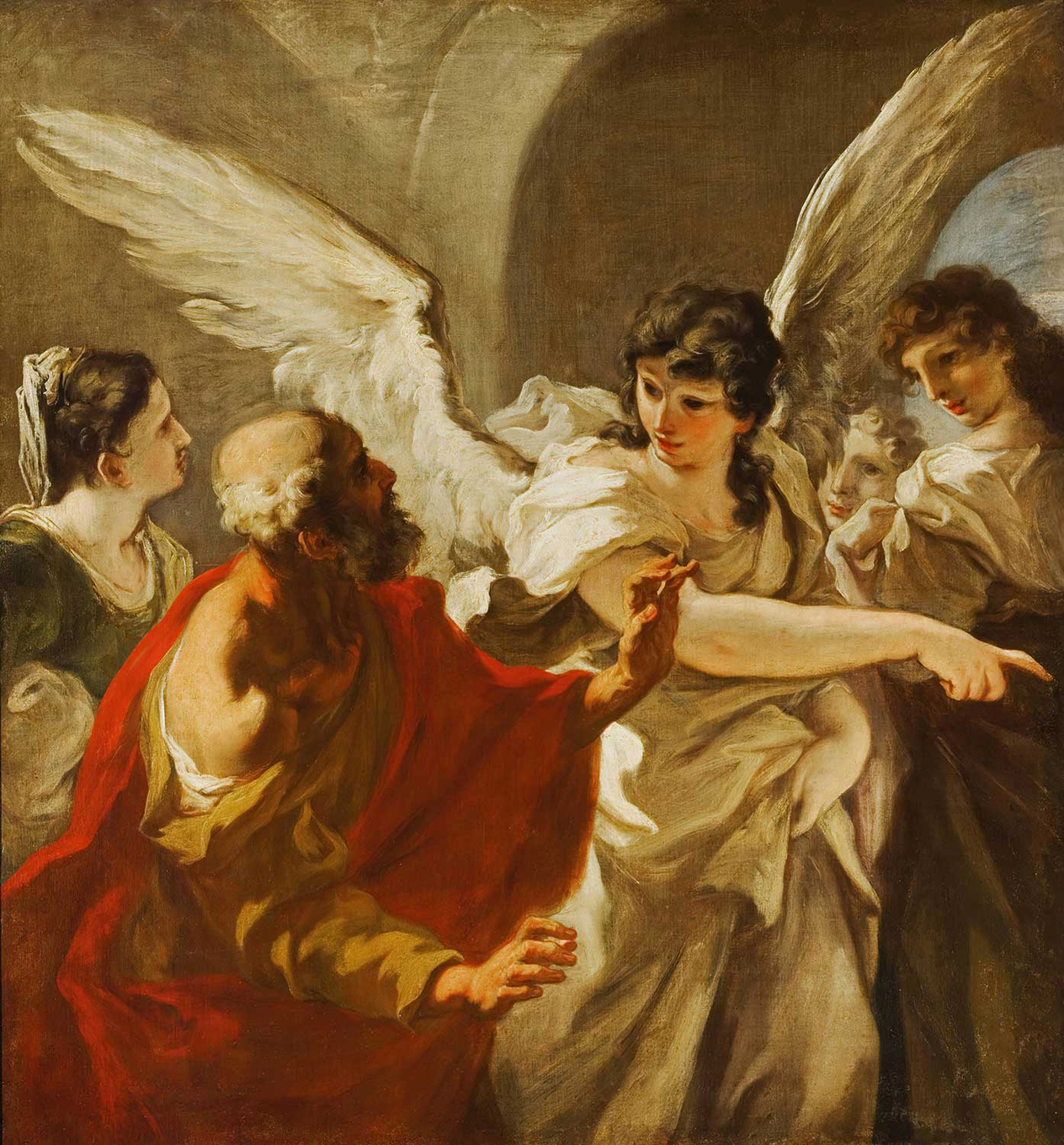 Giovanni Antonio Pellegrini The Flight of Lot Art Print