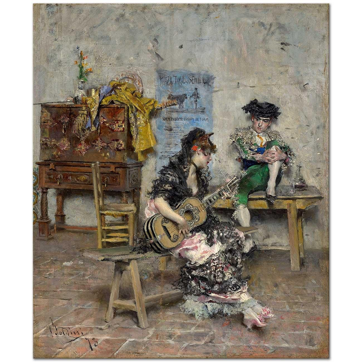 Giovanni Boldini Guitar Player Art Print