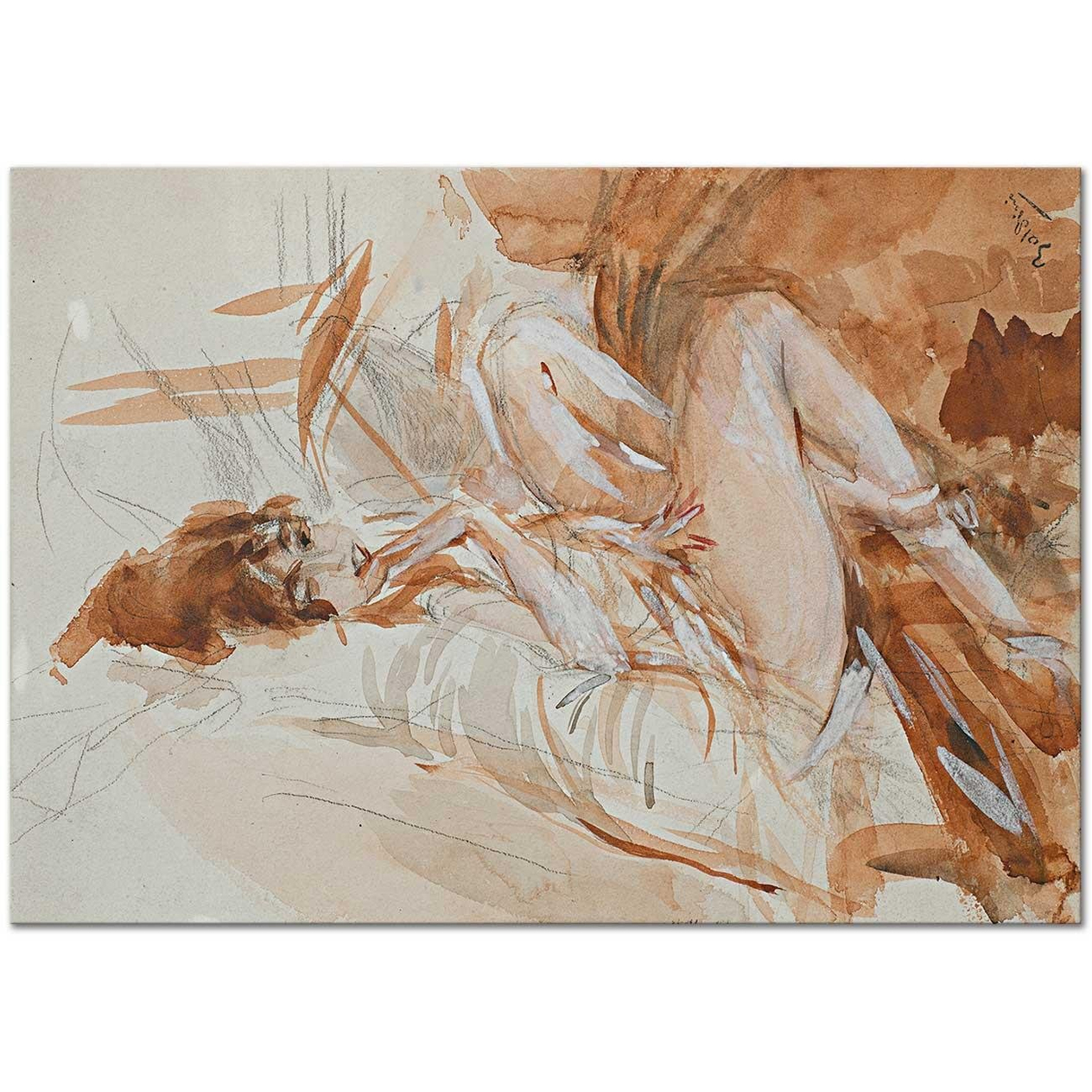 Giovanni Boldini Reclining Lady Art Print