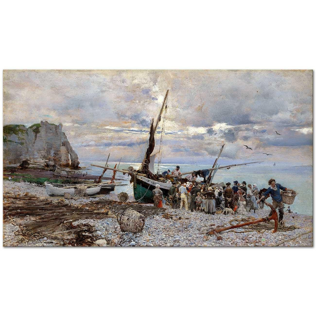 Giovanni Boldini Balıkçıların Dönüşü Kanvas Tablo