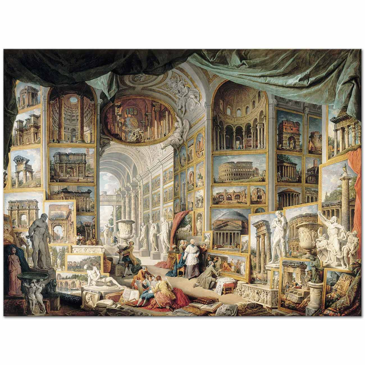 Giovanni Paolo Pannini Antik Roma Resim Galerisi Kanvas Tablo
