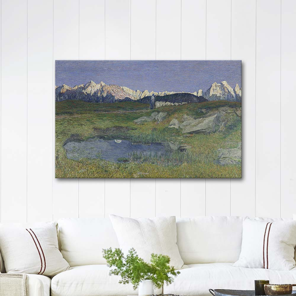 Giovanni Segantini Alpine Landscape at Sunset Art Print