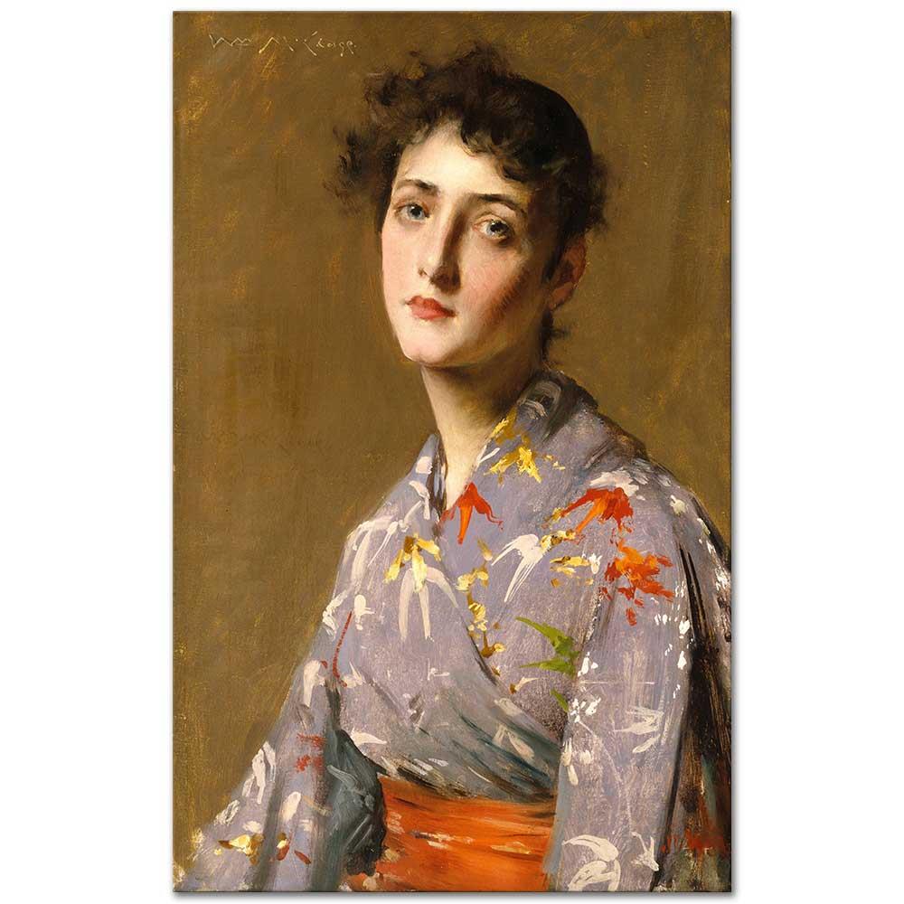 Girl in a Japanese Costume by William Merritt Chase as Art Print