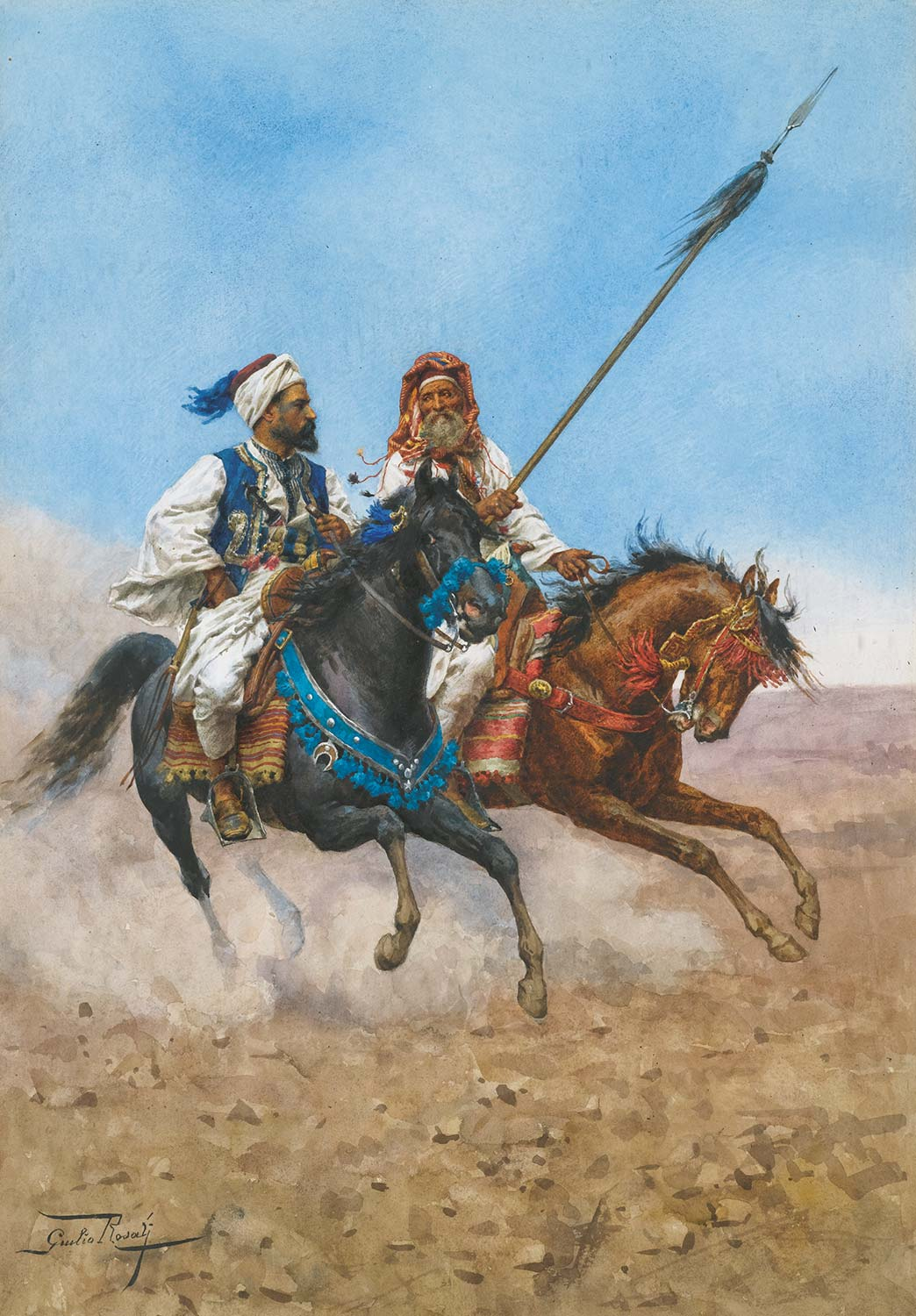 Giulio Rosati The Arab Riders Art Print