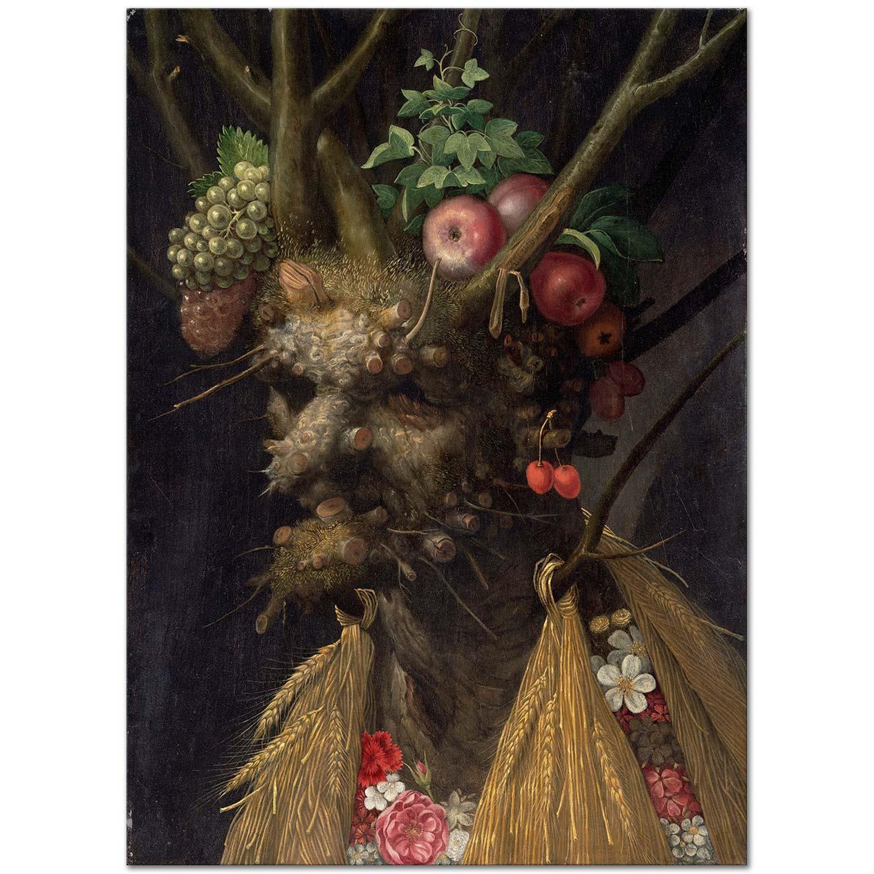 Giuseppe Arcimboldo Bir Kafada Dört Mevsim Kanvas Tablo