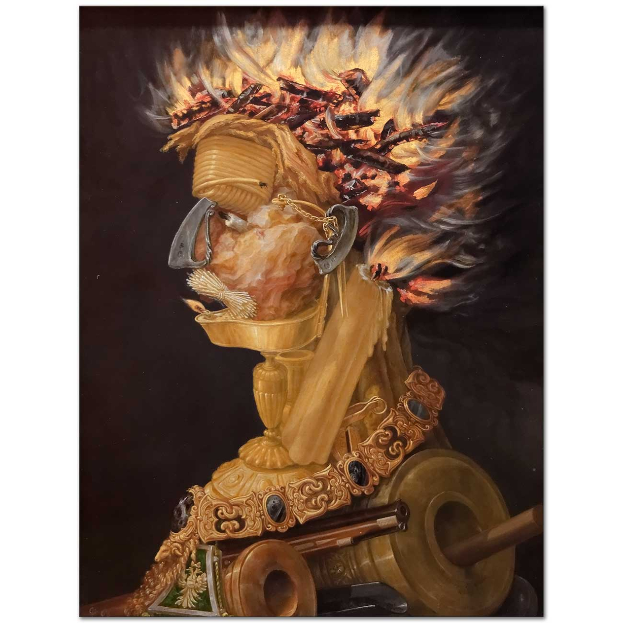 Giuseppe Arcimboldo Ateş Kanvas Tablo