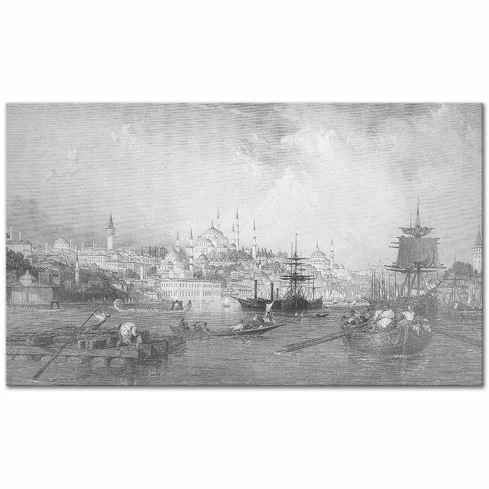 Thomas Allom Haliç Önleri Kanvas Tablo