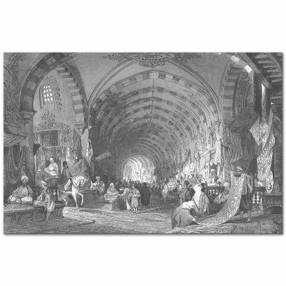 Thomas Allom Kapalıçarşı Kanvas Tablo