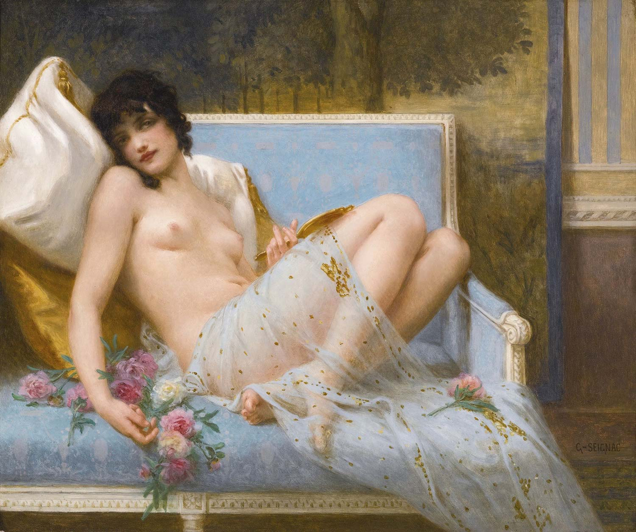 Guillaume Seignac Uzanan Cariye Kanvas Tablo