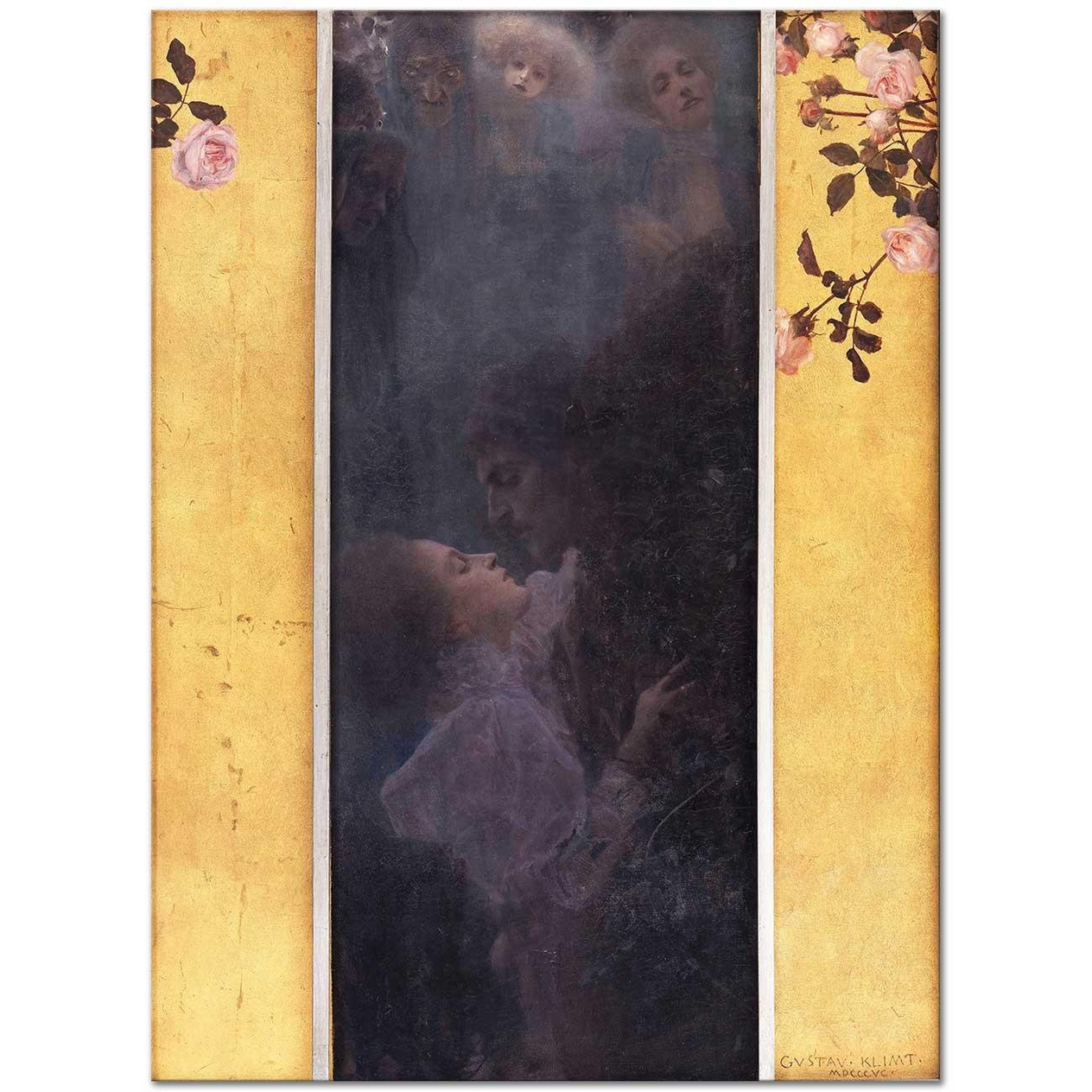 Gustav Klimt Aşk Kanvas Tablo
