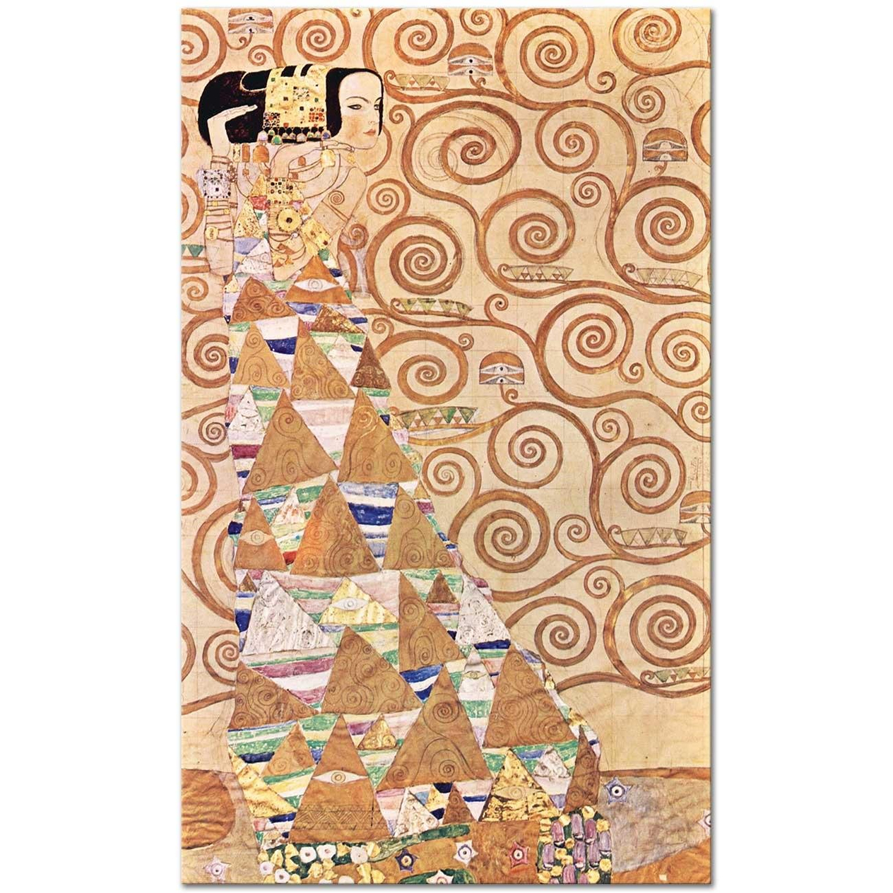 Gustav Klimt Bekleme Hayat Ağacı Kanvas Tablo