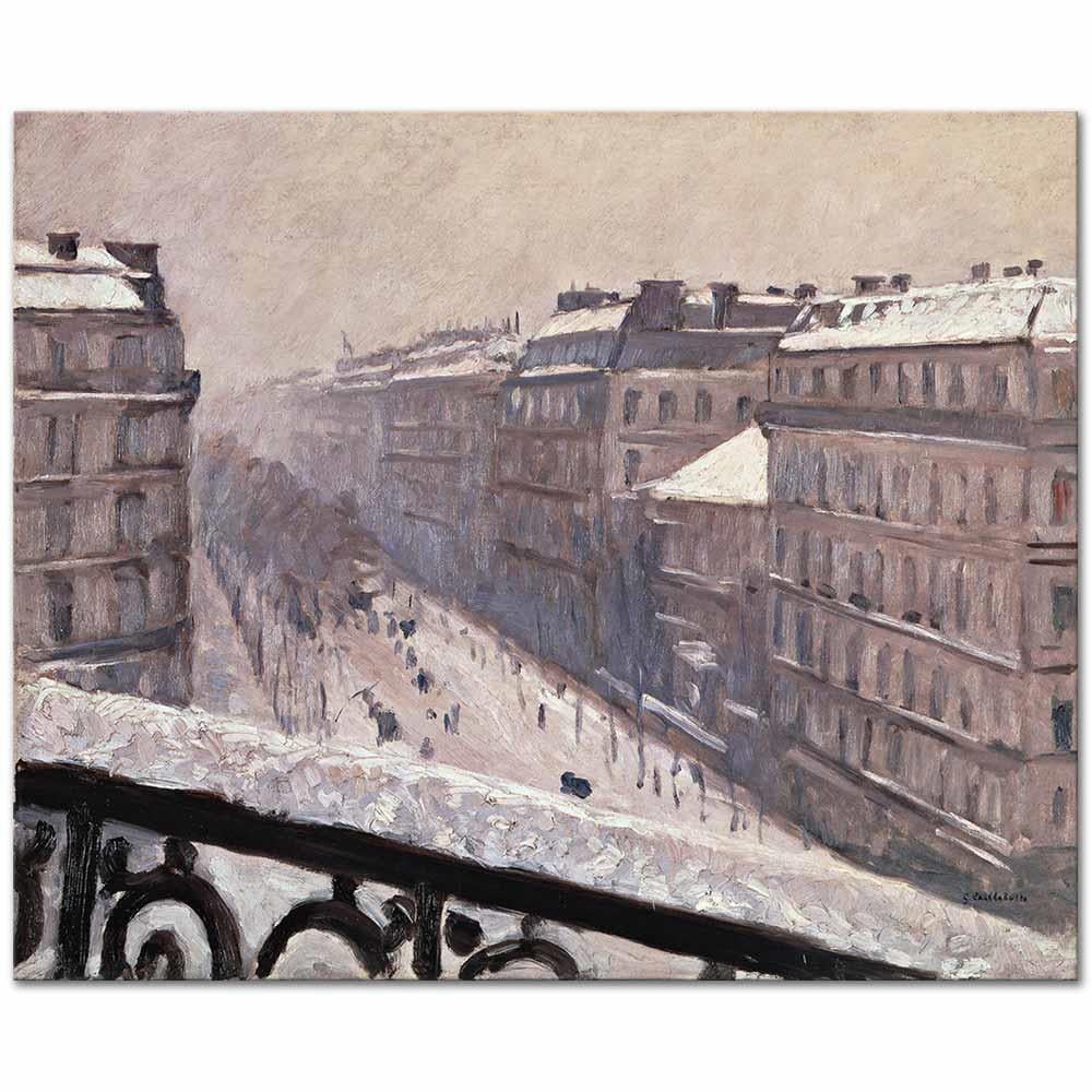 Gustave Caillebotte Haussmann Bulvarı Kanvas Tablo
