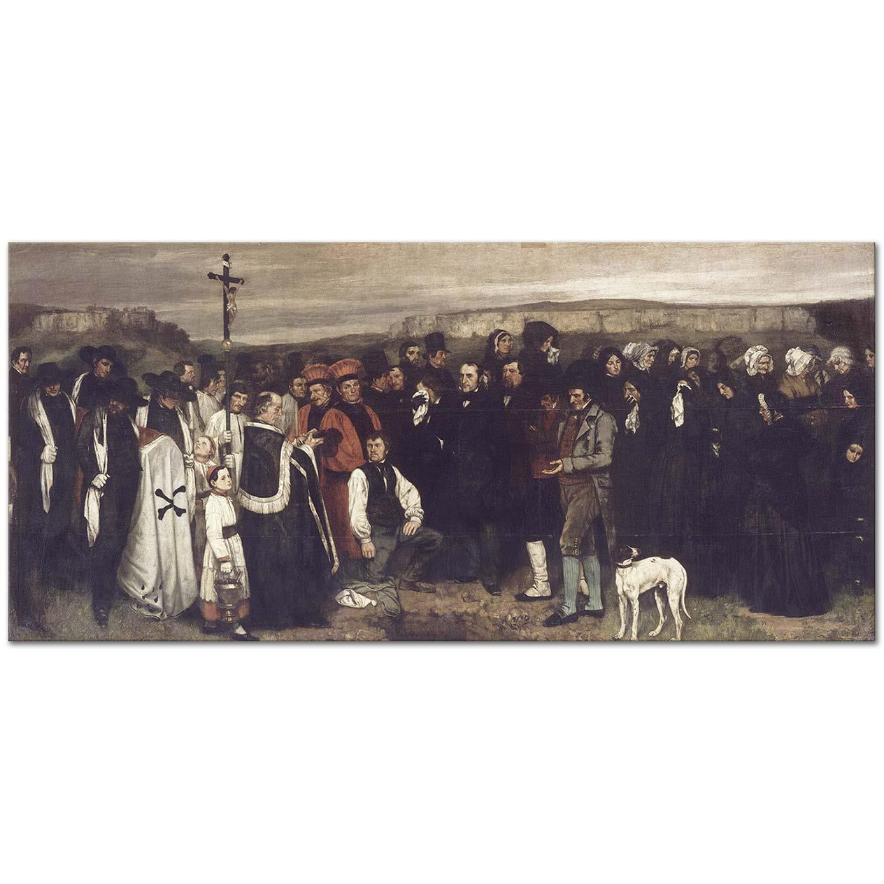 Gustave Courbet A Burial at Ornans Art Print