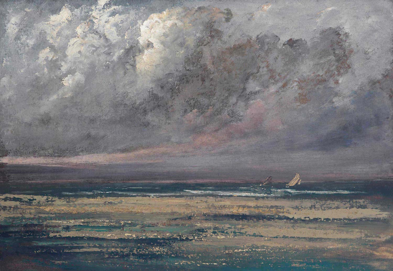 Gustave Courbet Normandiya Kıyıları Trouville Kanvas Tablo