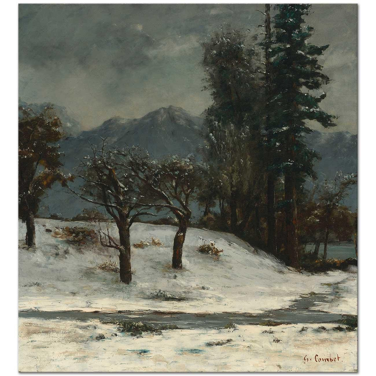 Gustave Courbet Neige Art Print