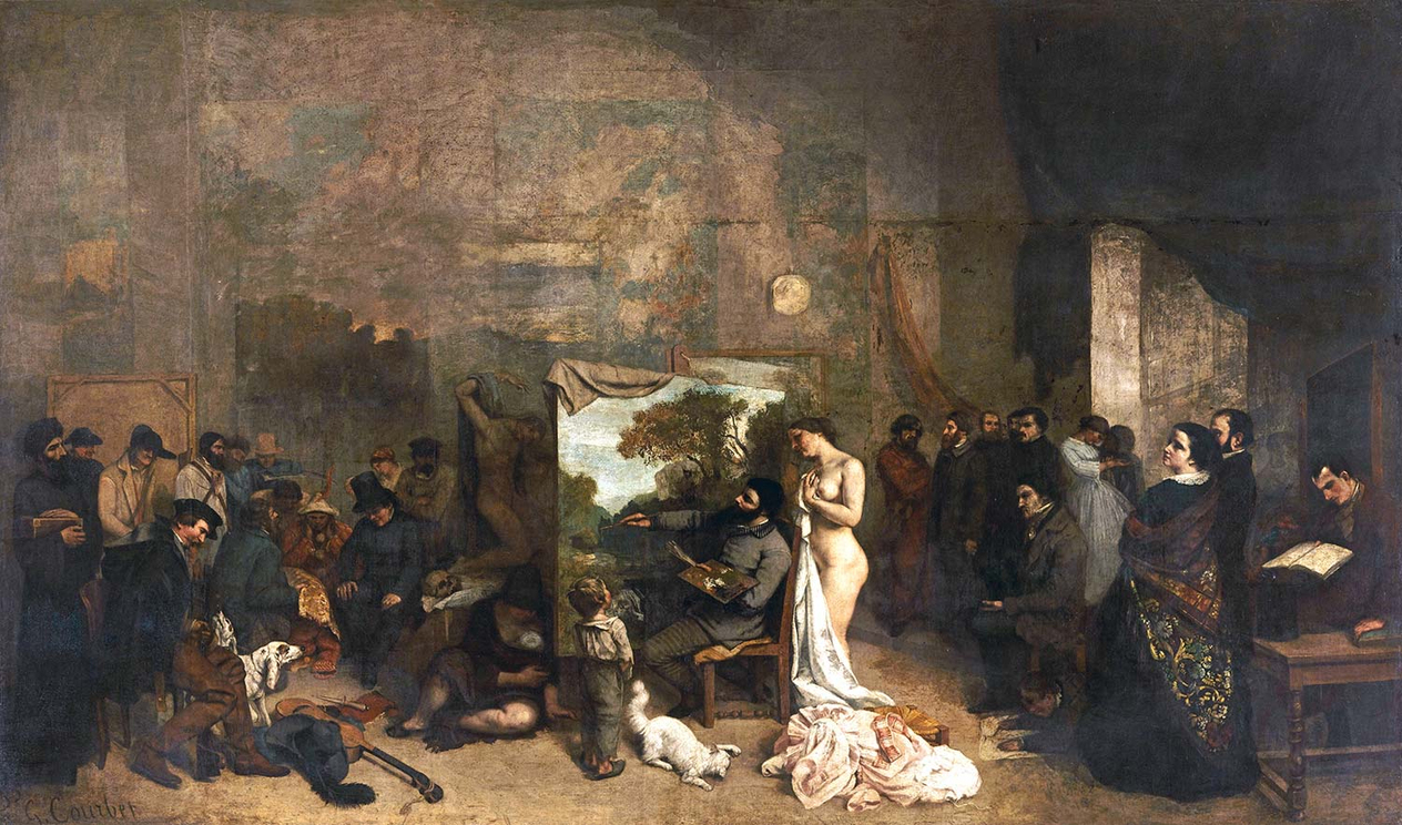 Gustave Courbet Ressamın Atölyesi Kanvas Tablo