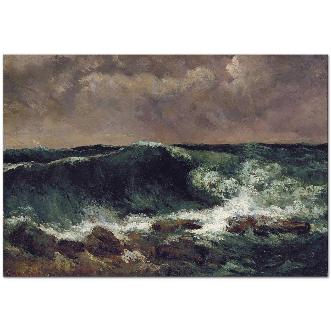 Gustave Courbet The Wave Art Print