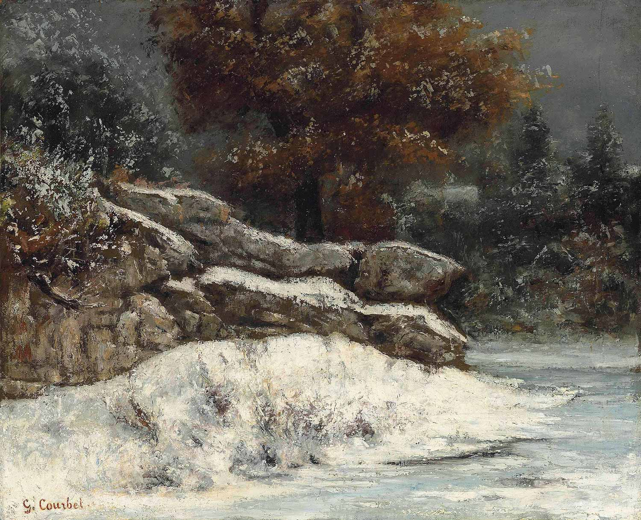 Gustave Courbet Kış Manzarası Kanvas Tablo