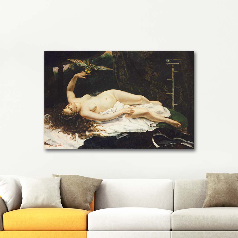 Gustave Courbet Woman with a Parrot Art Print
