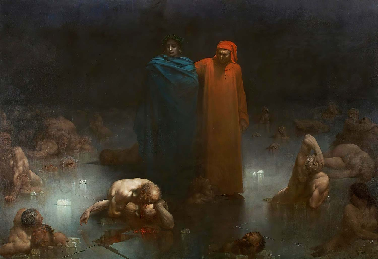 Gustave Dore Dante And Virgil In The Hell Art Print