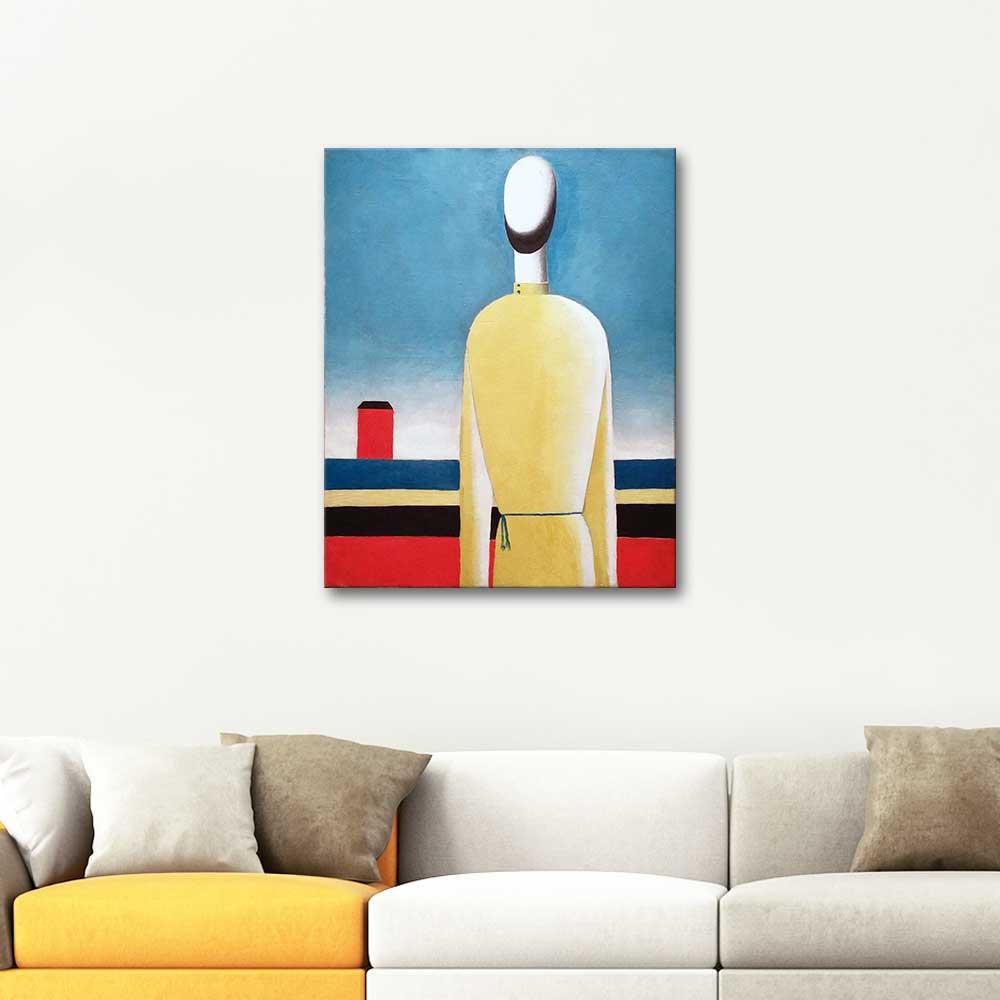 Half Figure in a Yellow Shirt by Kazimir Malevich as Art Print