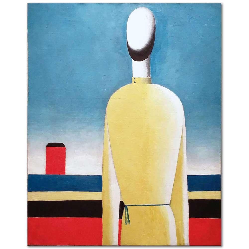 Half Figure in a Yellow Shirt by Kazimir Malevich as Art Print