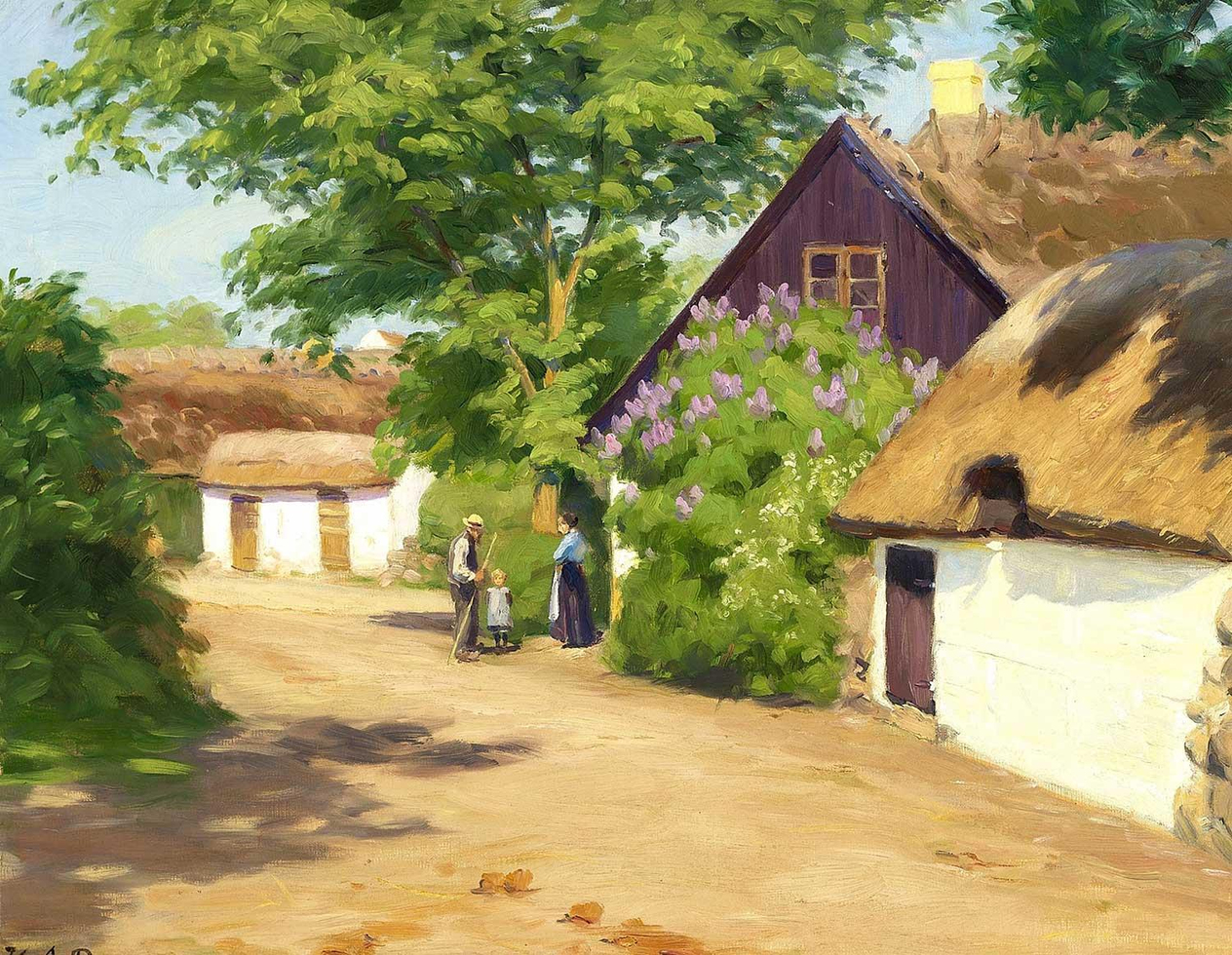 A Summer Day in the Village by Hans Andersen Brendekilde