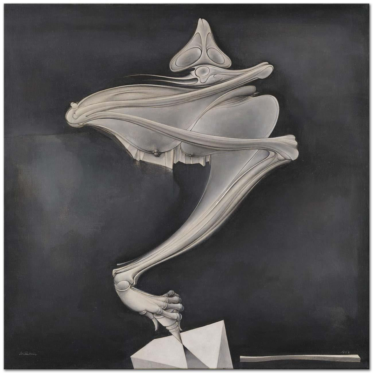 Hans Bellmer Dönen Topaç Kanvas Tablo