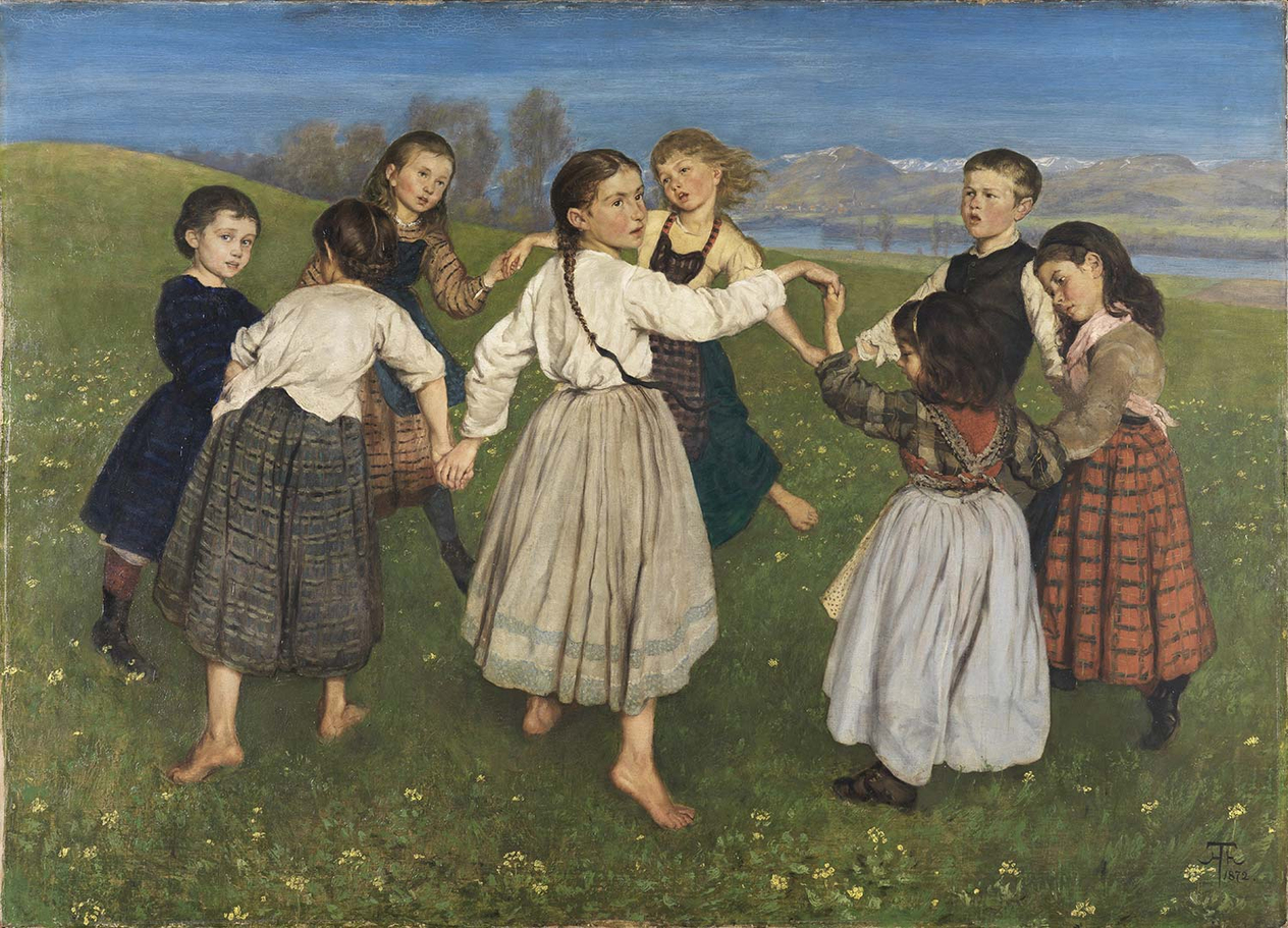 Hans Thoma Çocukların Dansı Kanvas Tablo