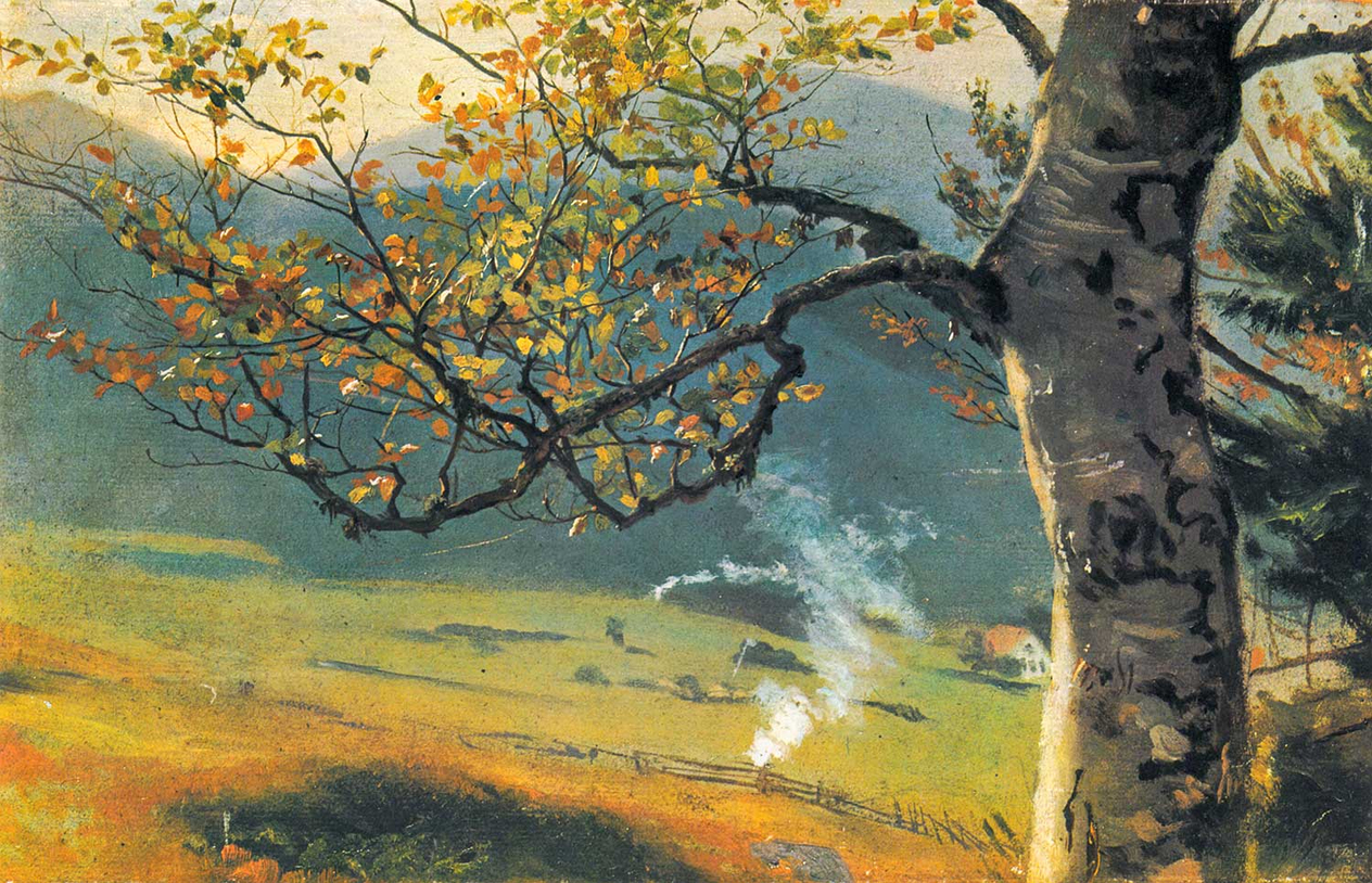 Hans Thoma Wiesental'da Sonbahar Kanvas Tablo
