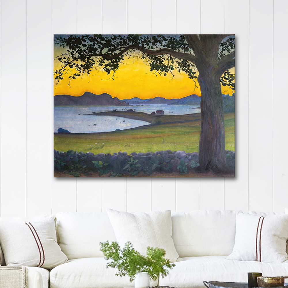Harold Sohlberg From Værvågen, The Fisherman's Cottage Art Print
