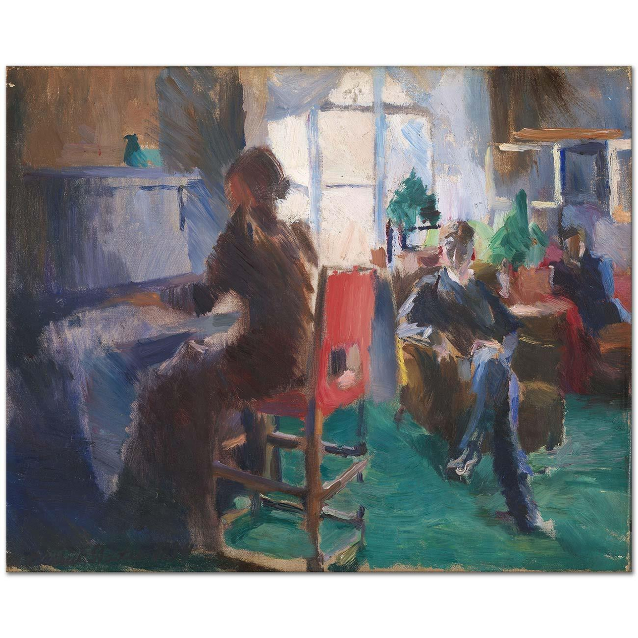 Harriet Backer At The Piano Art Print