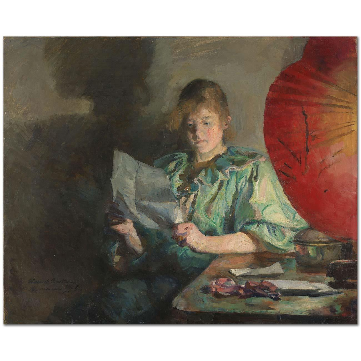 Harriet Backer Evening, Interior Art Print