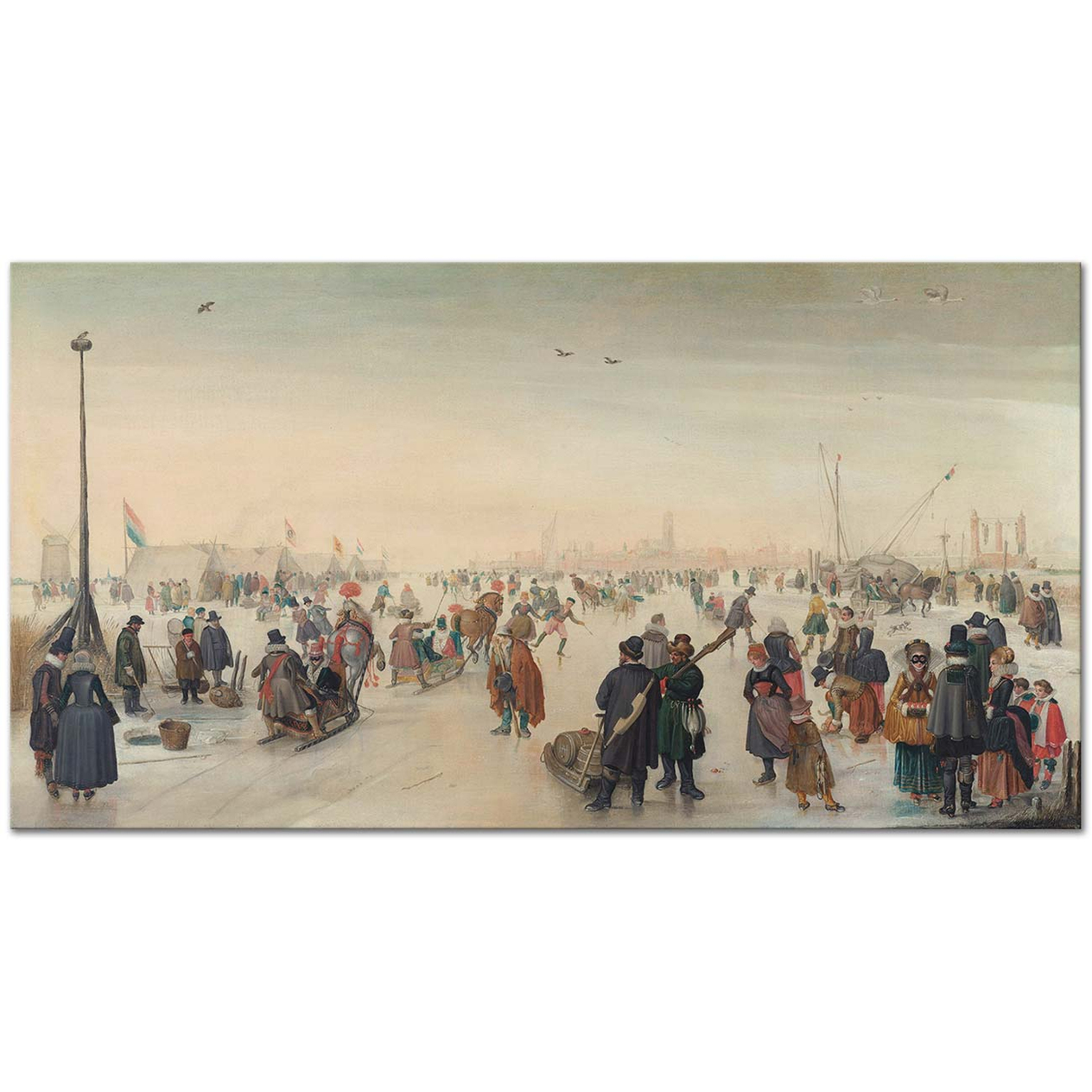 Hendrick Avercamp Enjoying the Ice near a Town Art Print