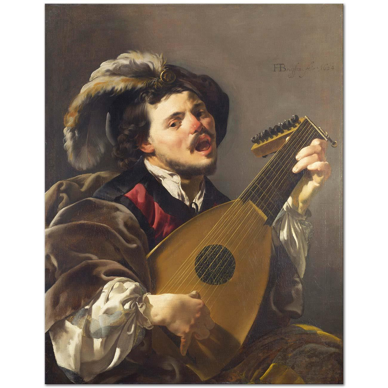 Hendrick ter Brugghen Şarkıcı Kanvas Tablo