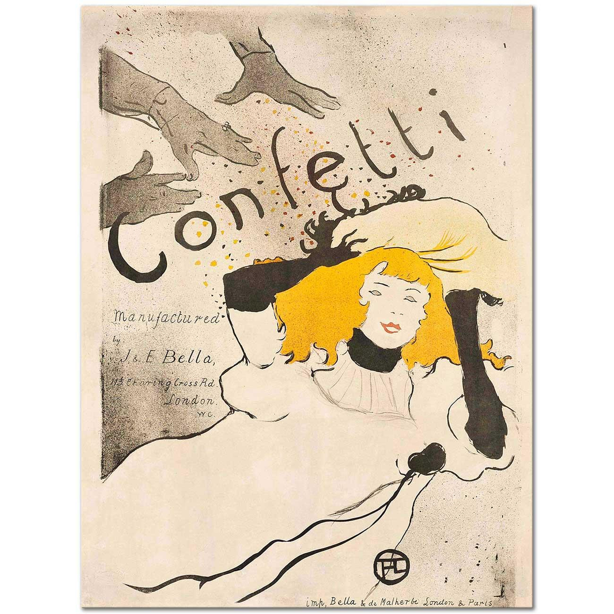 Henri de Toulouse-Lautrec Confetti Kanvas Tablo