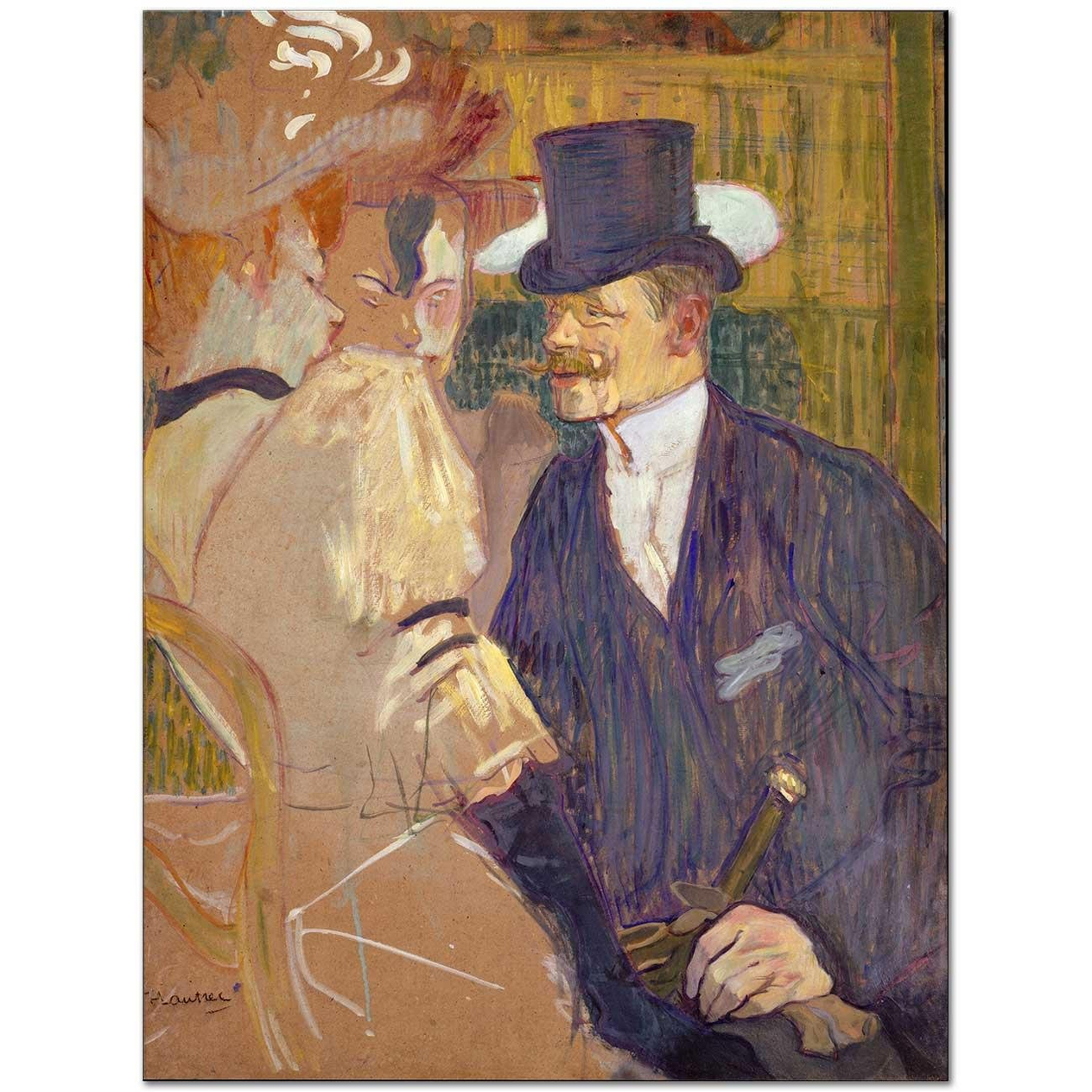Henri de Toulouse-Lautrec Moulin Rouge'da Bir İngiliz Kanvas Tablo