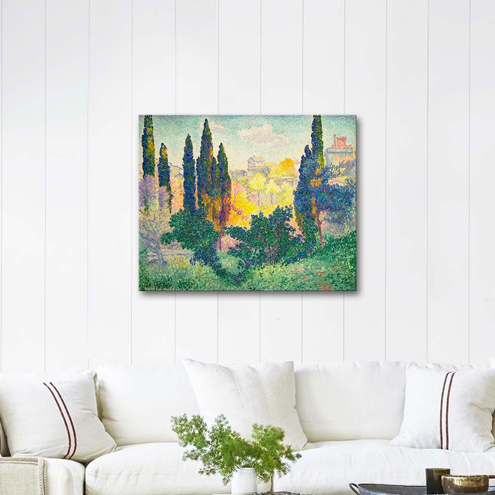 Henri Edmond Cross The Cypresses at Cagnes Art Print