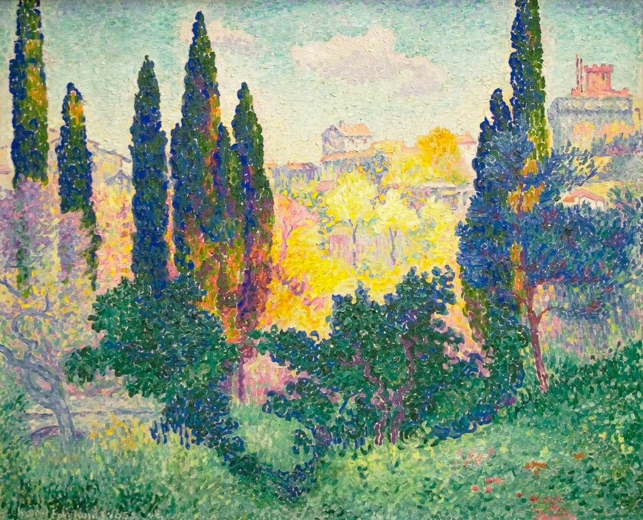 The Cypresses at Cagnes by Henri Edmond Cross