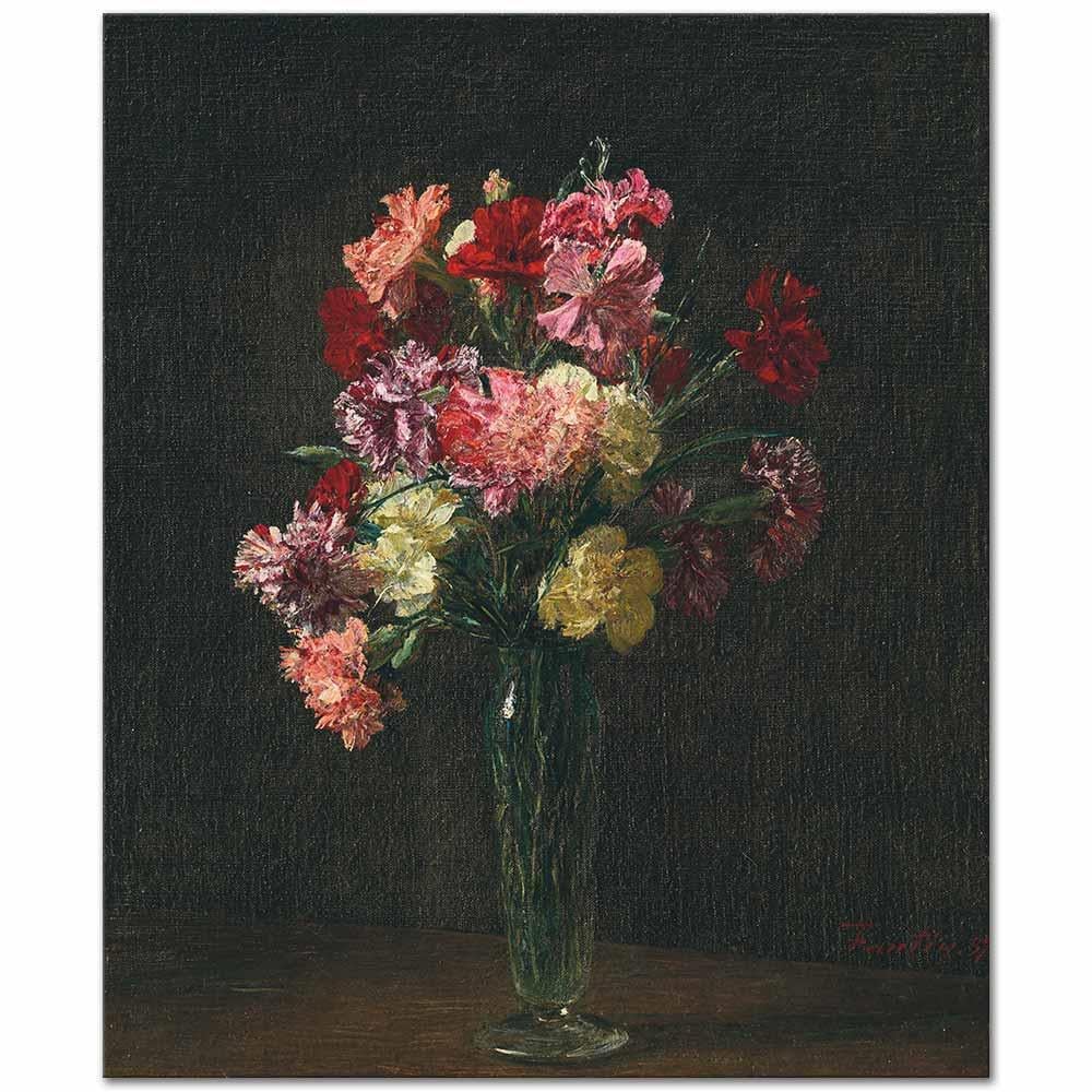 Henri Fantin Latour Karanfiller Kanvas Tablo
