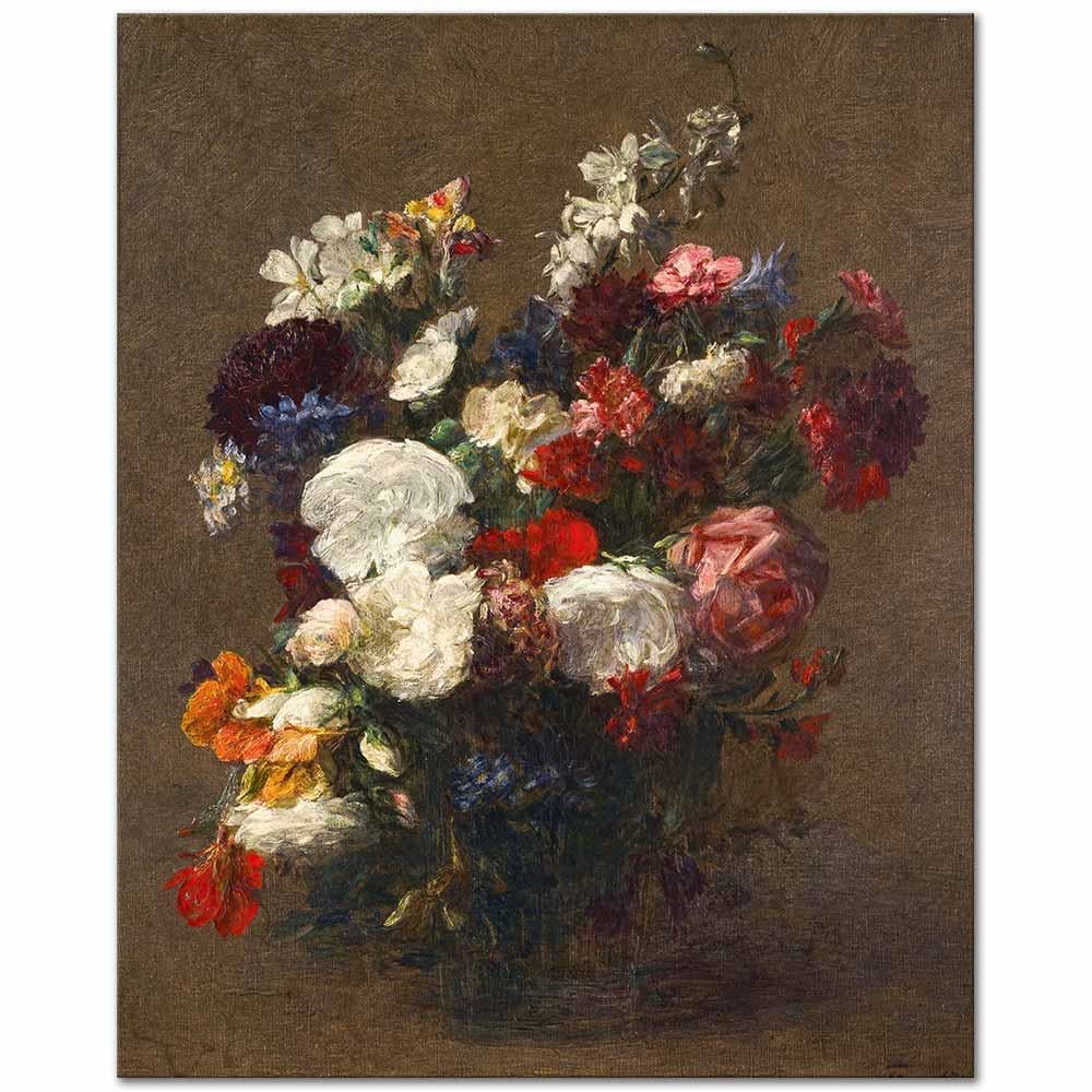 Henri Fantin Latour Çiçekler Kanvas Tablo