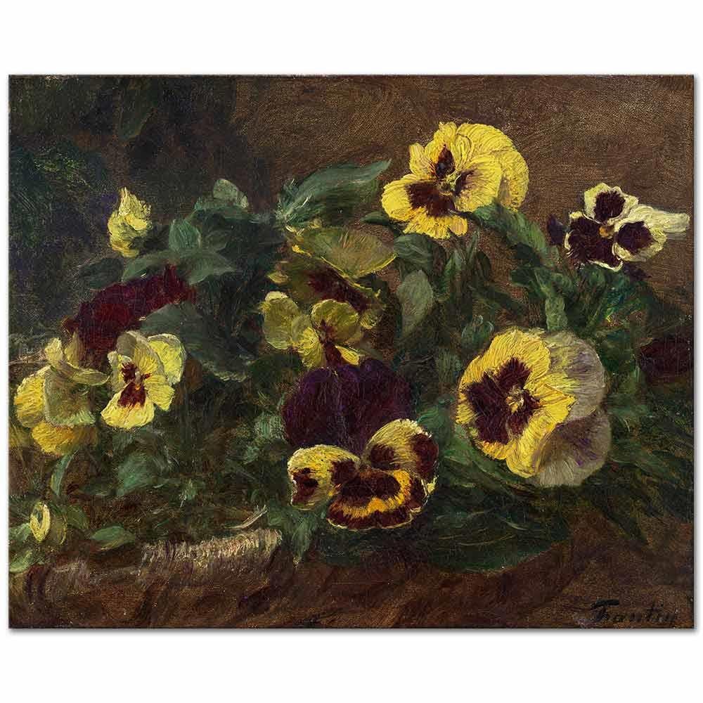 Henri Fantin Latour Hercai Menekşeler Kanvas Tablo